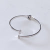 Silver Marble Spike Cuff Bracelet - Smart Jewelry Personal Safety Panic Device for Emergency - invisaWear