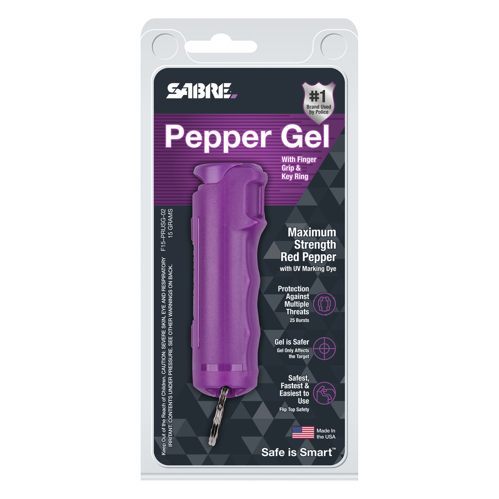 SABRE Pepper Gel with Finger Grip and Keychain
