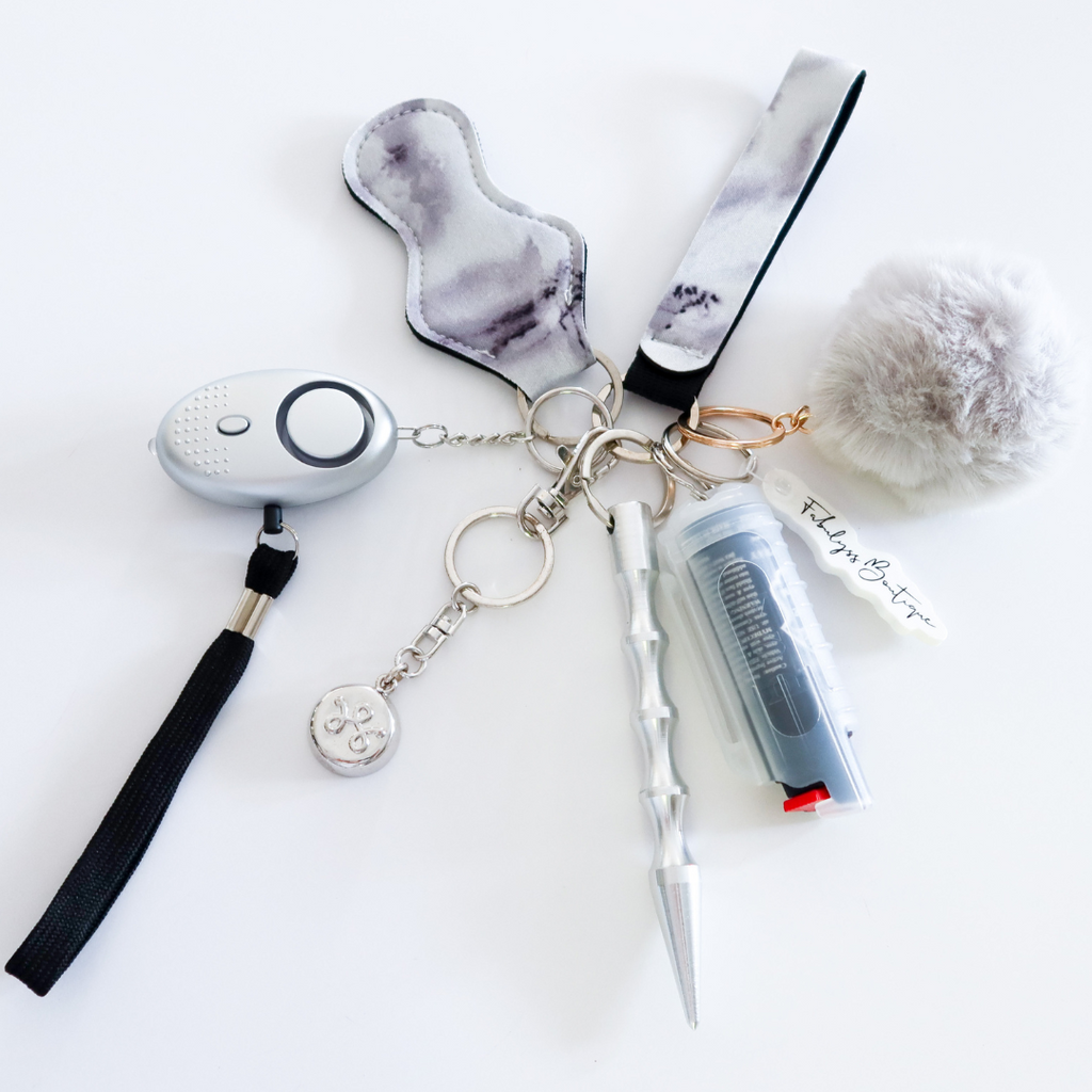 Silver Marble Self Defense Keychain Bundle (Includes Silver Keychain)